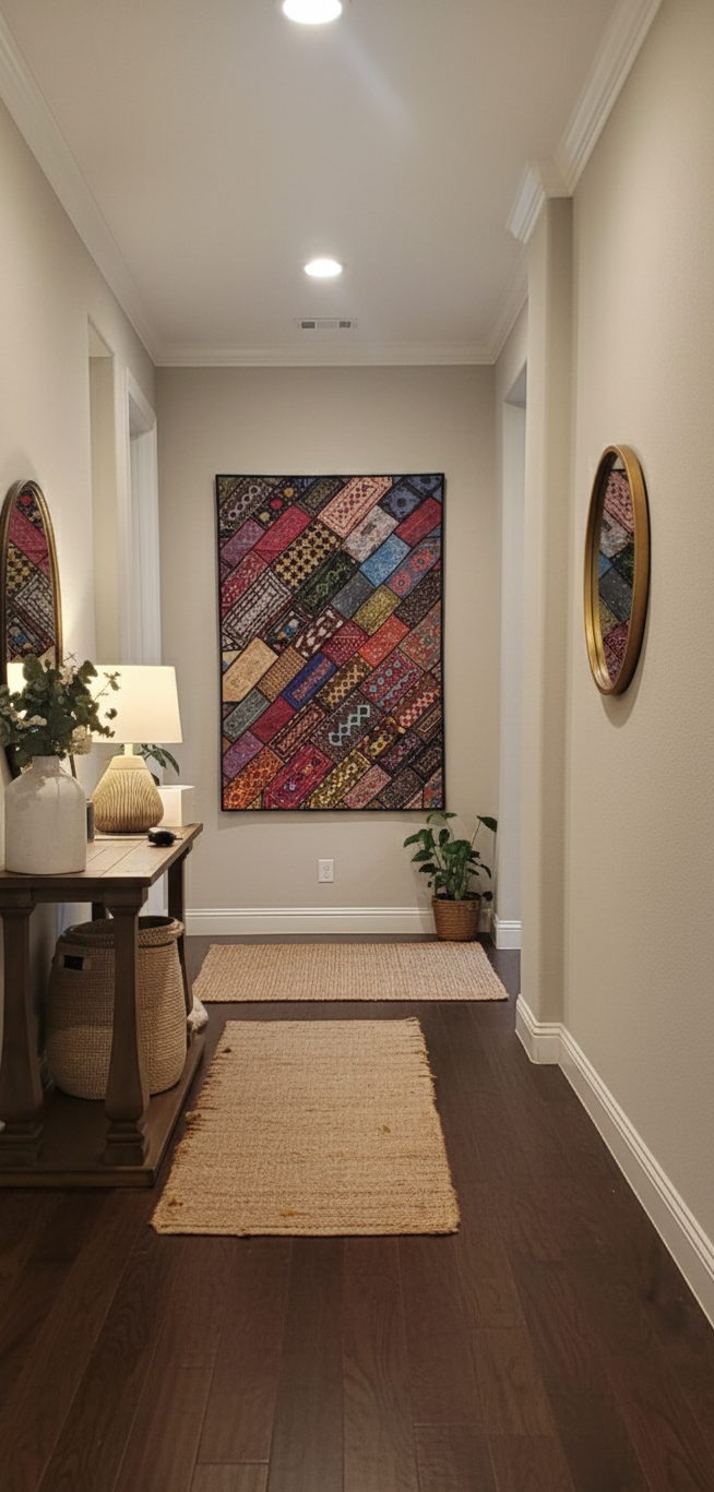 Handcrafted "Rajasthan Patchwork" Wall Tapestry - Bohemian Charm