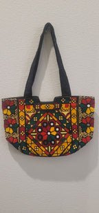 Traditional Pakistani Hand-Embroidered Shoulder Bag - Artisan Crafted