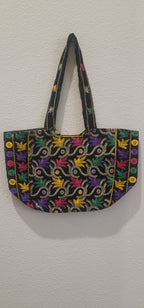 Traditional Pakistani Hand-Embroidered Shoulder Bag - Artisan Crafted