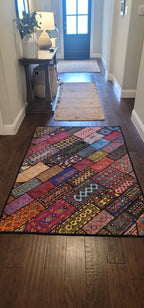 Handcrafted "Rajasthan Patchwork" Wall Tapestry - Bohemian Charm